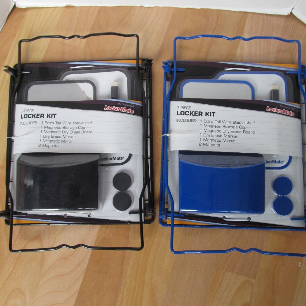 Black and Blue Foldable Locker Shelf Kit  NEW
